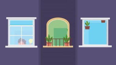 Pencerelerdeki kişiler karakterleri karantinaya alıyor