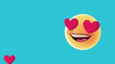 happy emoticon character animation