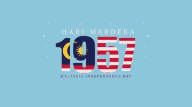 1957 hari merdeka lettering celebration