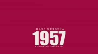 1957 hari merdeka lettering celebration