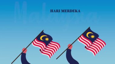 hari merdeka harfleri kutlama animasyonu