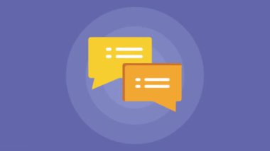 Konuşma baloncukları iletişim animasyonu