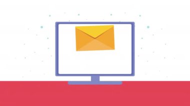 zarflar e-posta gönderme iletisi canlandırması