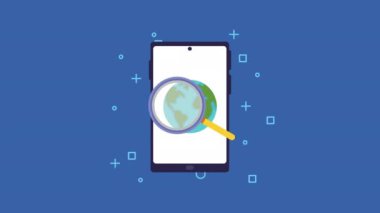 akıllı telefon aygıtı teknoloji animasyonu