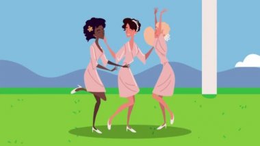 bridesmaids girls group characters animation