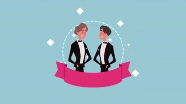 Zarif evli erkek karakterleri animasyon