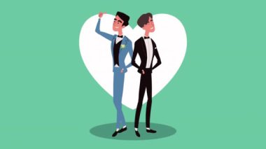 Zarif evli erkek karakterleri animasyon