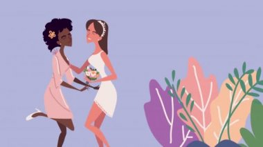 Karısı animasyonu olan zarif nedime kız.