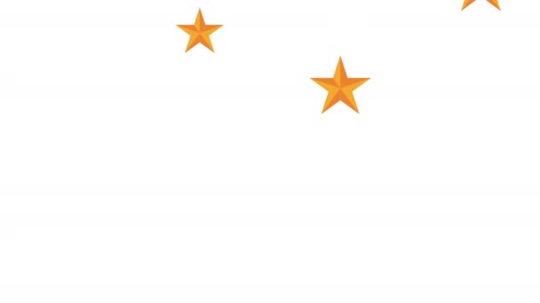 Golden stars pattern animation — Stock Video