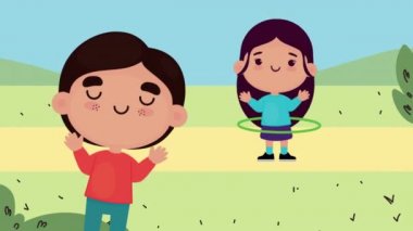 Küçük çocuklar spor karakterleri çalışıyor.