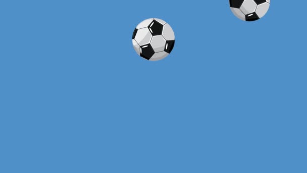 Fútbol fútbol deporte globos patrón — Vídeos de Stock