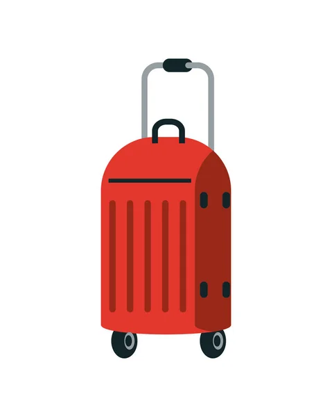 Красный чемодан для путешествий — стоковый вектор