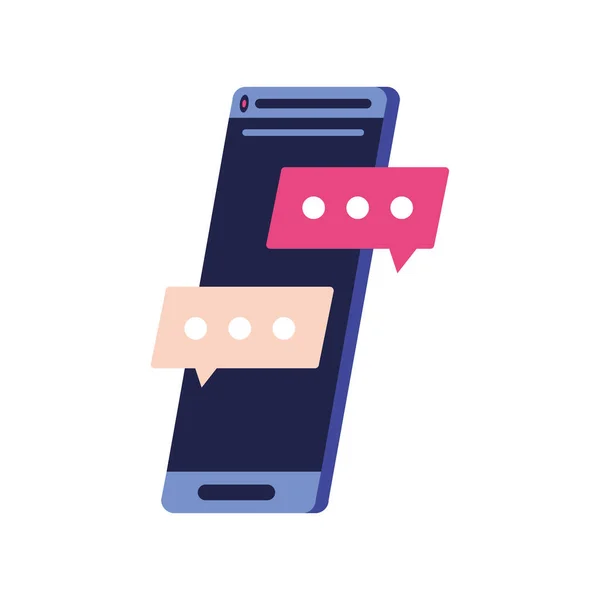 Bolle di chat smartphone — Vettoriale Stock