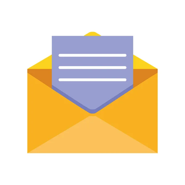 Icono de correo electrónico plana — Vector de stock