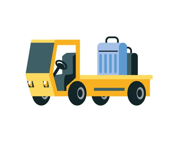 Airport luggage truck — 图库矢量图片