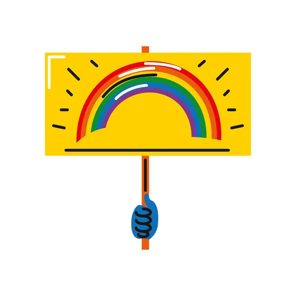 Ruka s LGBT štítkem — Stockový vektor
