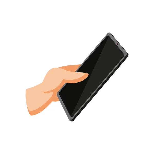 Hand with smartphone — Stock Vector