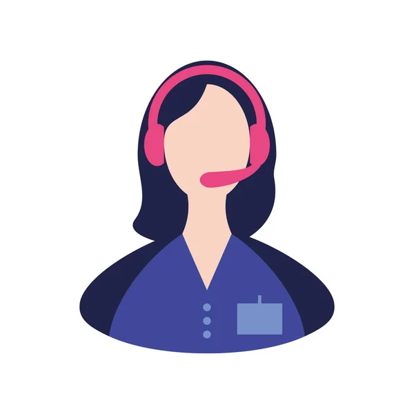 Female operator call center — Stock Vector