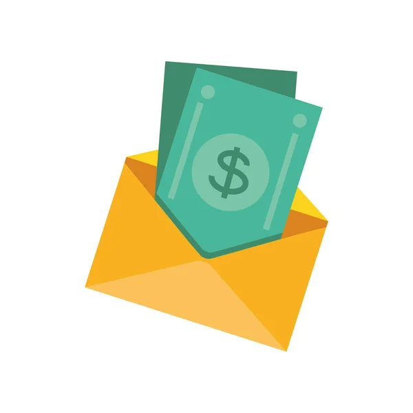 Envelope e dinheiro — Vetor de Stock