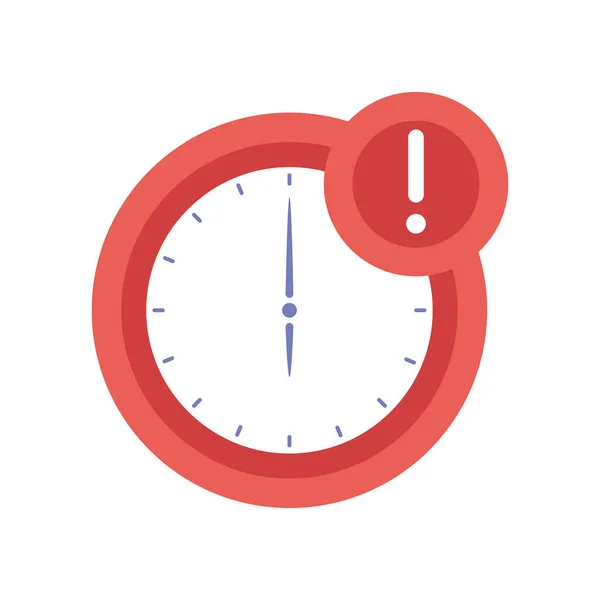 Clock with exclamation mark — Stok Vektör