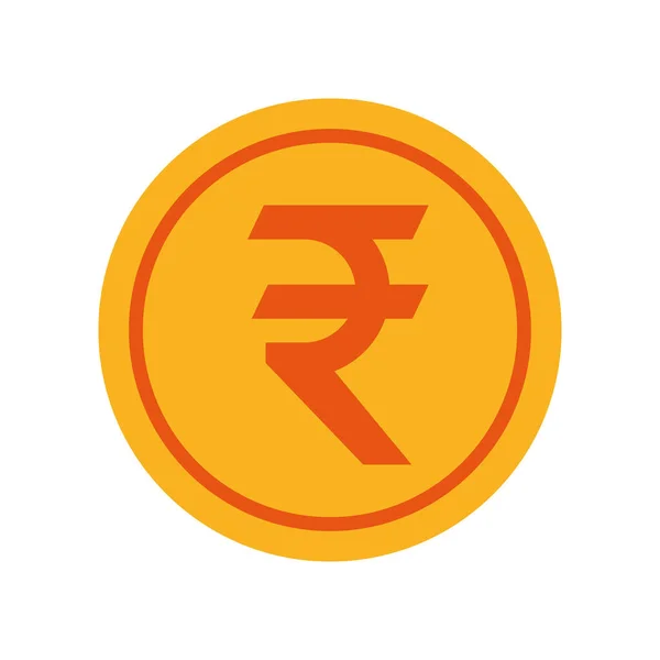 Coin indian rupee money — Stockvektor