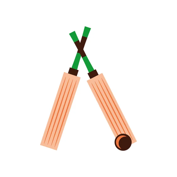 Cricket bats and ball — Stock Vector