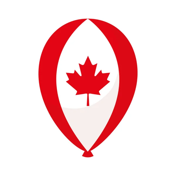 Canada Day balloon flag — Stock Vector