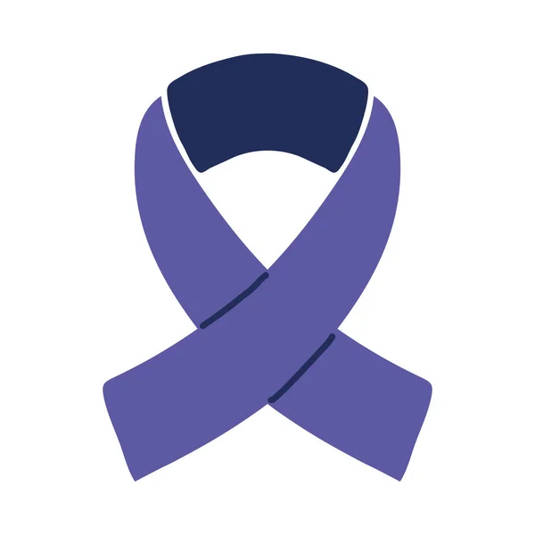 National child abuse purple ribbon — Stockový vektor