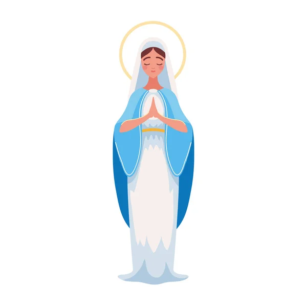 Orando Virgen María — Vector de stock