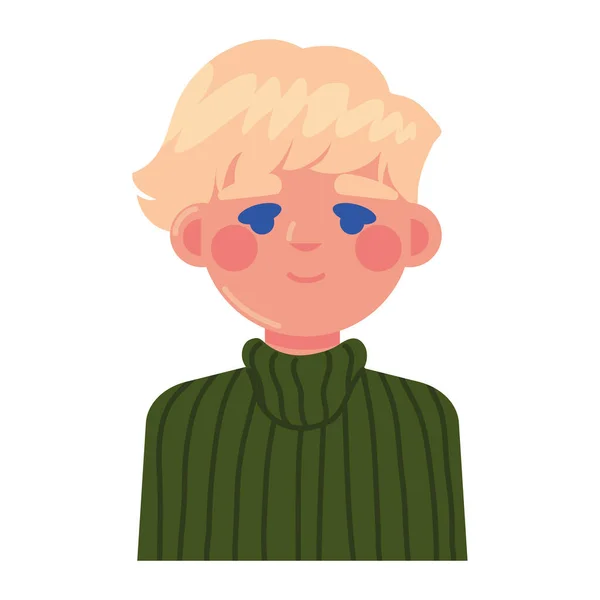 Blond male character —  Vetores de Stock