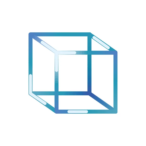 Gradient cube icon — Stock Vector