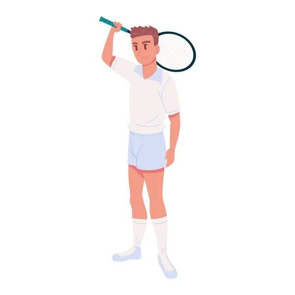 Játékos férfi tenisz — Stock Vector