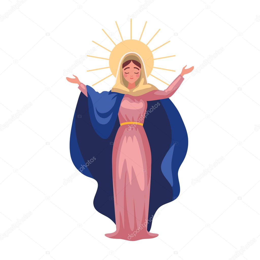 assumption of virgin Mary, isolated
