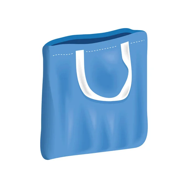 Blue fabric bag — Vector de stock