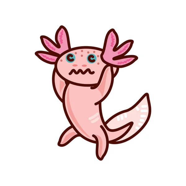 Mexican animal axolotl — Vector de stock