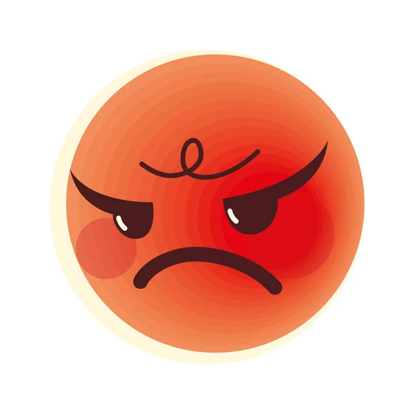 Angry emoji icon — Stock Vector