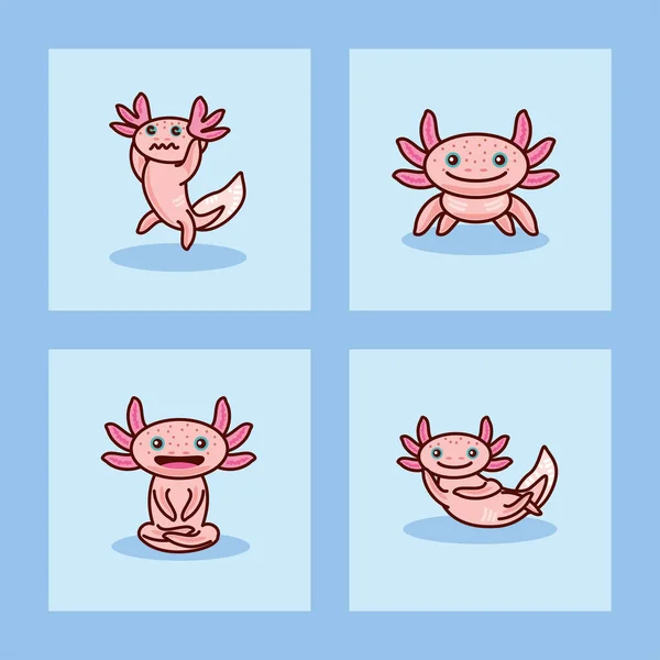 Колекція іконок axolotl — стоковий вектор