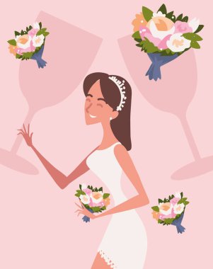 smiling wedding bridesmaid