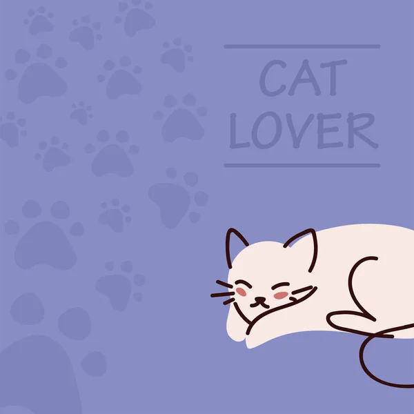 Cat lover poster — 图库矢量图片