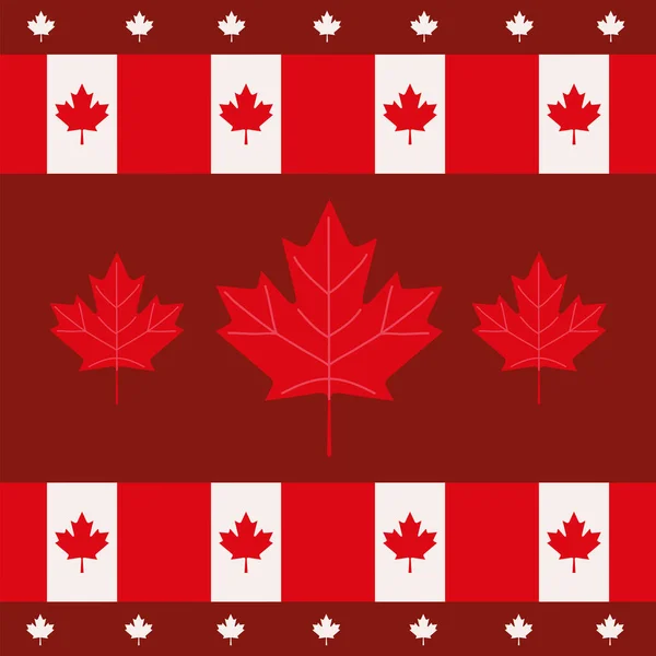 Bandera del día de canada — Archivo Imágenes Vectoriales