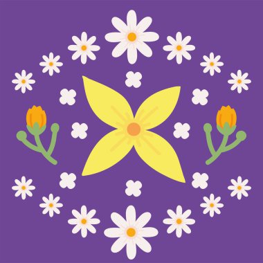 Şirin çiçek yaprakları