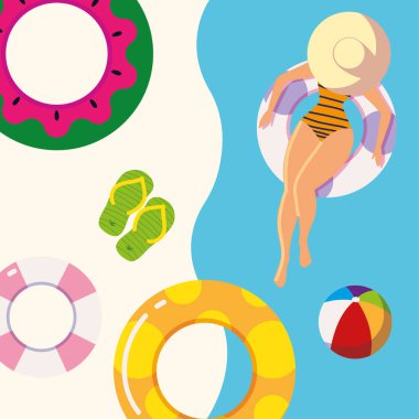 Bilardoda yüzen kadın