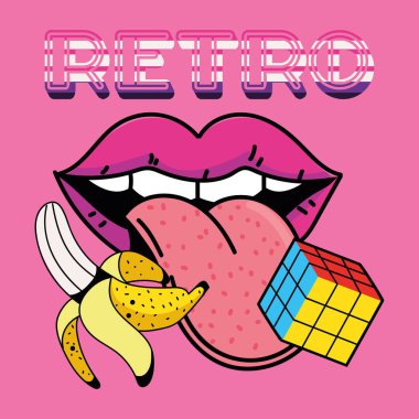 retro 90 'ların tasarımı
