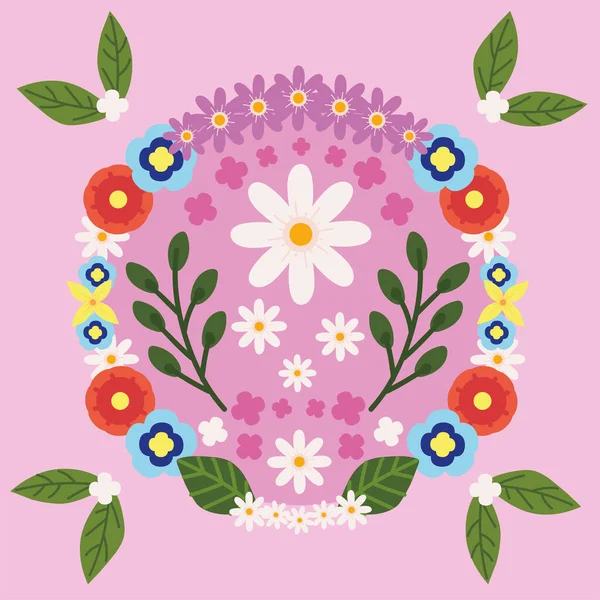 bahar çiçekleri ve yaprakları