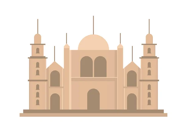 Landmark mosque temple icon — Stockvector