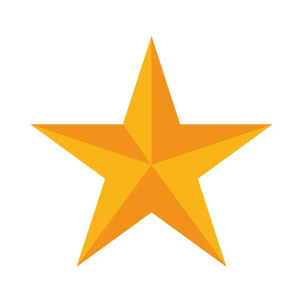 Arany csillag dekoráció — Stock Vector