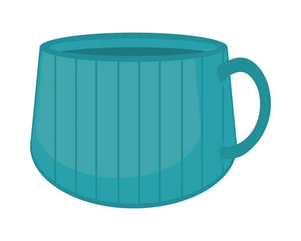 Striped ceramic cup — Stockový vektor