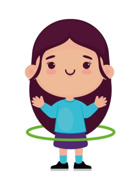 Hulahuplu kawai kızı.