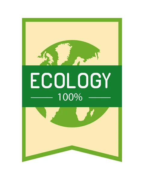 Ecology tag label — Stockvector