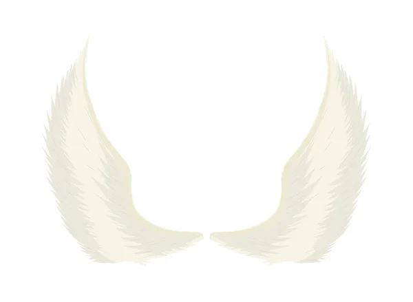Angel wings white background — Stock Vector